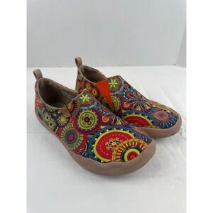 UIN Toledo Blossom Paisley Printed Canvas Slip-on Loafer/Sneaker Size 6.5
